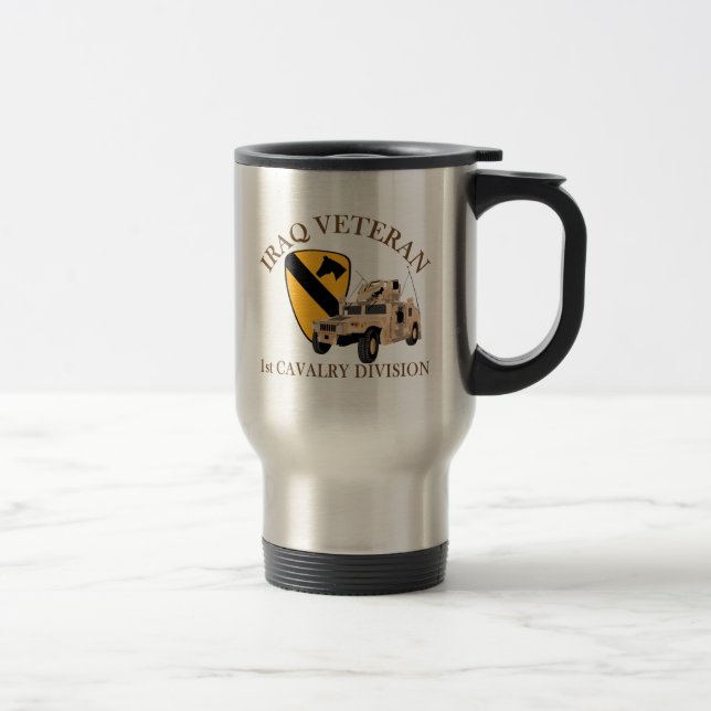 Mug De Voyage 1ère Cav Iraq Vet Humvee (Droit)