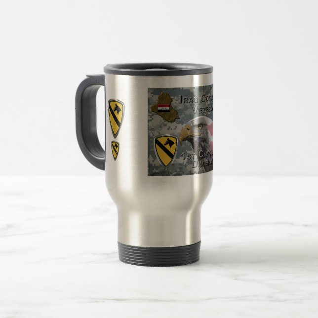 Mug De Voyage 1re division de cavalerie - Ancien combattant en I (Devant gauche)