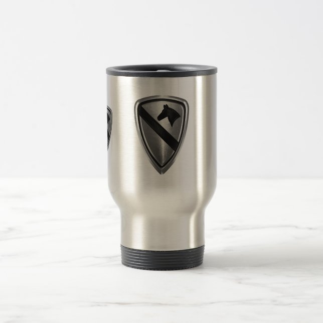 Mug De Voyage 1re division de cavalerie Conception de patchs en  (Centre)