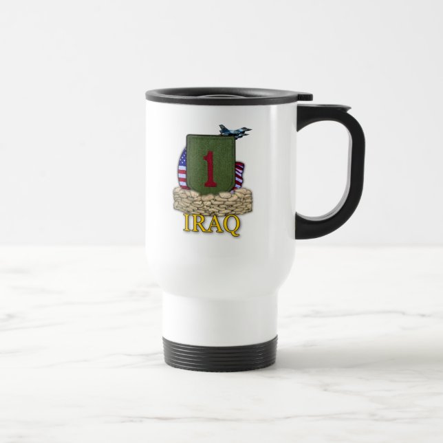 Mug De Voyage 1re division d'infanterie Iraq Fort Riley Veterans (Droite)