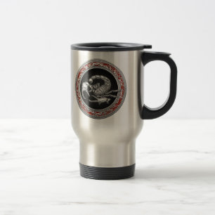 Mug De Voyage [200] Scorpion d'argent sacré sur noir