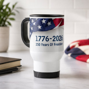 Mug De Voyage 250 Ans de Liberté 1776 Drapeau Américain