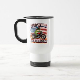 Mug De Voyage 250 Ans De Liberté Patriote Grenouille Motard USA