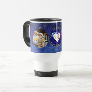 Mug De Voyage 2 Photos 9e anniversaire Mariage Tour de lapis cad