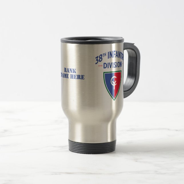 Mug De Voyage 38e division d'infanterie Militaire américain (Devant droit)