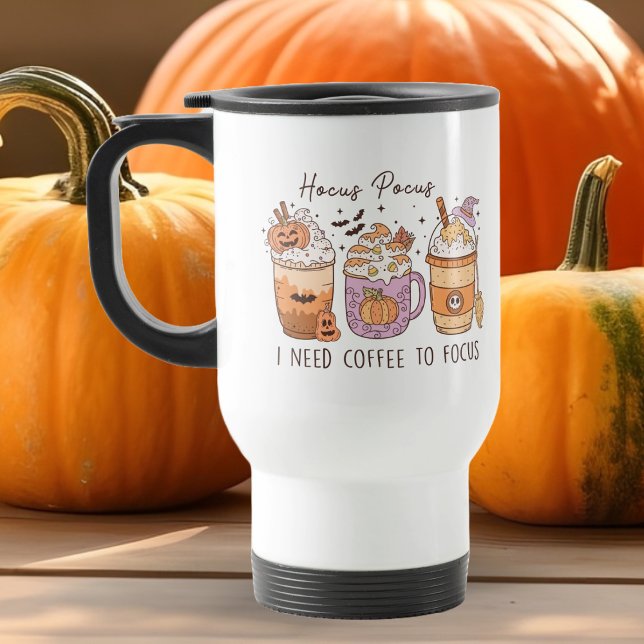 Mug De Voyage 3 Café Halloween rétro, Hocus pocus Frapuccino (Créateur téléchargé)