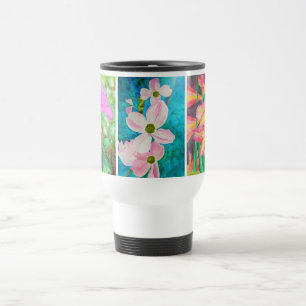 Mug De Voyage 3 fleurs d'aquarelle