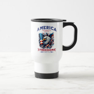 Mug De Voyage 4 juillet American Eagle Sublimation-61901