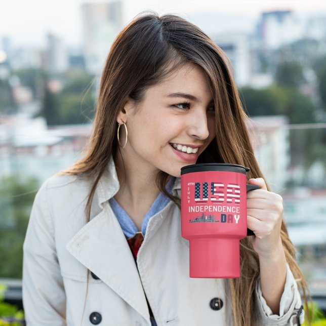 Mug De Voyage 4 juillet - Conception du Jour de l'Indépendance d (Créateur téléchargé)
