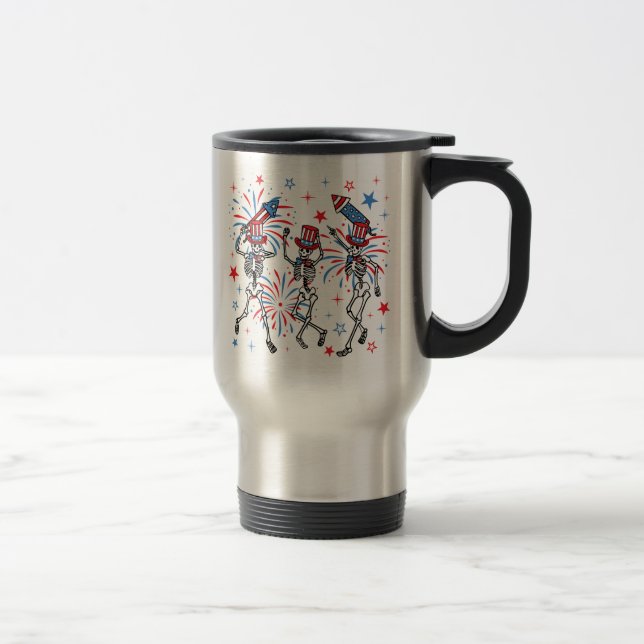 Mug De Voyage 4 juillet Skeletons dansants (Droit)