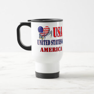 Mug De Voyage 4 juillet USA T-Shirt Classic Round Sticker Coff