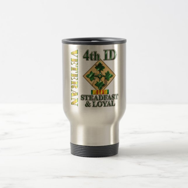 Mug De Voyage 4ème Vétéran du Vietnam de Division d'infanterie (Centre)