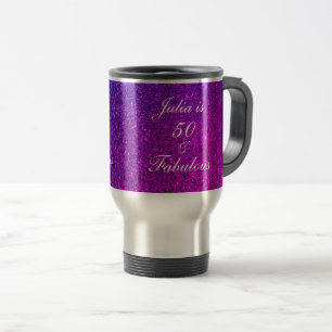 Mug De Voyage 50 Fabuleux cadeau Anniversaire rose violet Partie