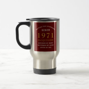 Mug De Voyage 50e anniversaire 1971 Rouge or pour sa personnalis