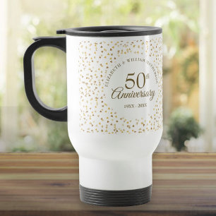 Mug De Voyage 50e anniversaire du Mariage Coeurs d'or