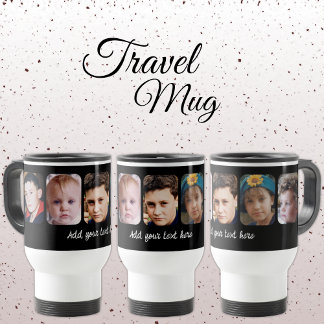 Mug De Voyage 5 photo collage add text black