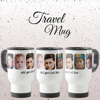 Mug De Voyage 5 photo collage add text white