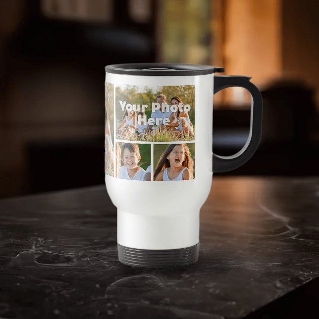 Mug De Voyage 7 Collage Personnalisé Multiphoto Mug Voyage (7 photo personalized coffee travel mug)