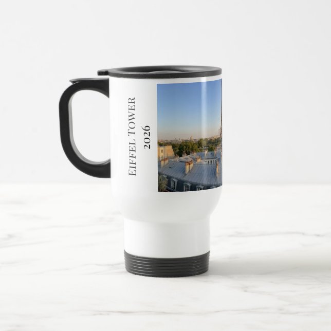 Mug de voyage à personnalisation Paris panorama ci (Gauche)