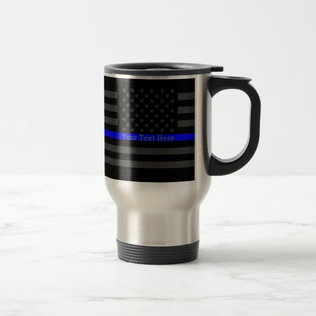 Mug De Voyage A personnalisé votre drapeau gris mince nommé de (Droit)