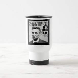 Mug De Voyage Abe Lincoln et citation "Tenez bon"
