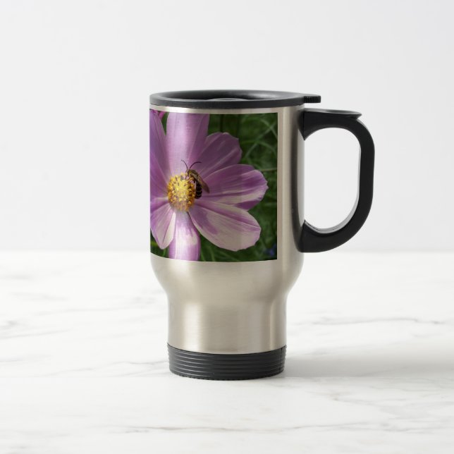 Mug De Voyage abeille sur fleur (Droit)