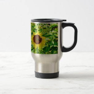 Mug De Voyage Abeille sur tournesol jaune