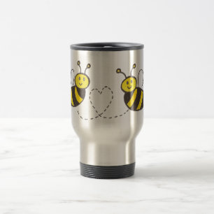 Mug De Voyage Abeilles avec cœur