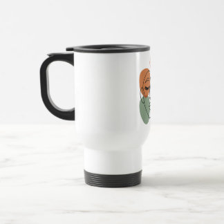 Mug De Voyage Abstract Line Art Face with Botanical Flair