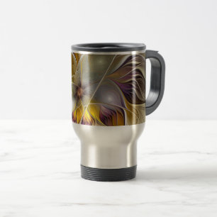 Mug De Voyage Abstrait Imaginaire coloré Fleur moderne Fractal