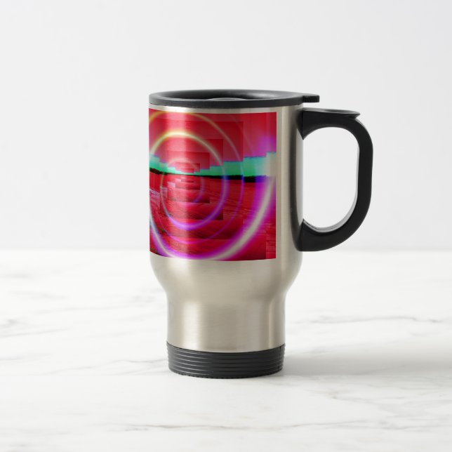 Mug De Voyage Abstrait rouge (Droit)
