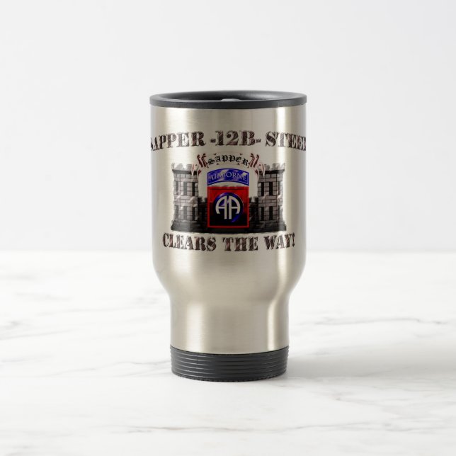 Mug De Voyage Acier quatre-vingt-deuxième du soldat du génie 12B (Centre)