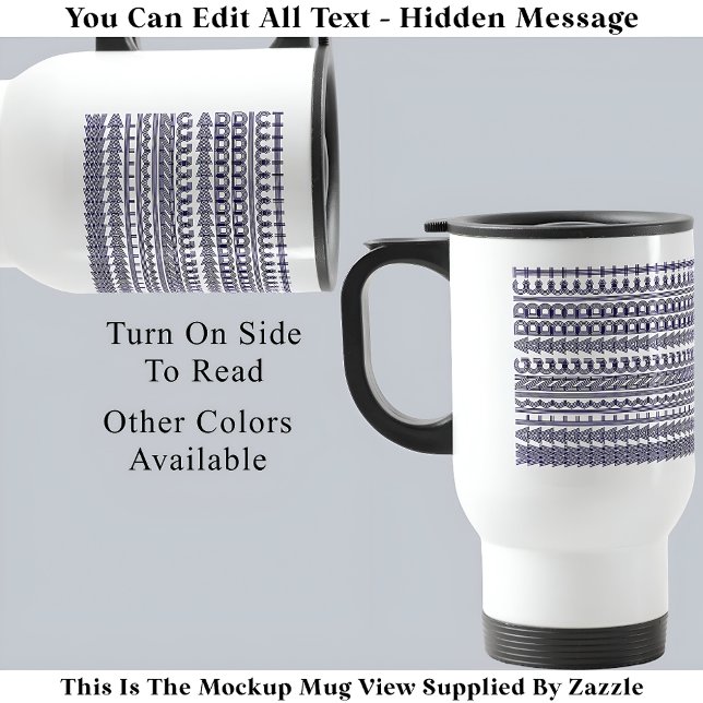Mug De Voyage Addict de marche Message caché Amusant nouveauté 1 (Créateur téléchargé)