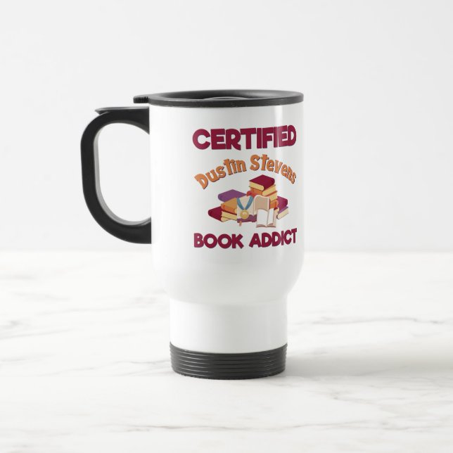 Mug De Voyage Addict du livre de Dustin Stevens certifié (Gauche)