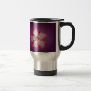Mug De Voyage Adénium Fleur Rose Flore Dégradé Violet