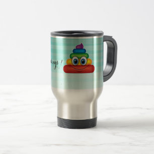 Mug De Voyage Adorable Rainbow Caca Emoji - Soyez heureux toujou