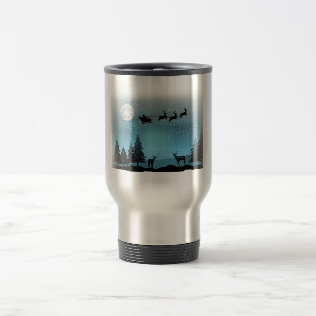 Mug De Voyage Adorable Rindeer La Nuit (Centre)