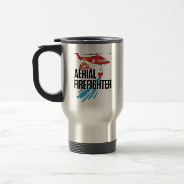 Mug De Voyage Aerial Firefighter Firefighting (Gauche)
