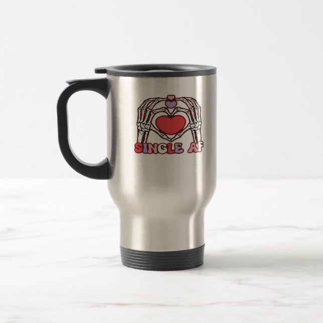 Mug De Voyage Af Skeleton Mains Valentines Classic (Gauche)