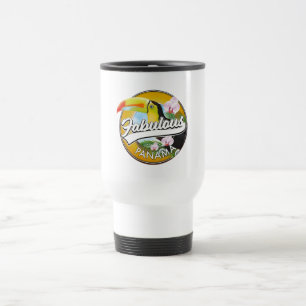 Mug De Voyage Affiche de carte postale de toile de logo rétro de