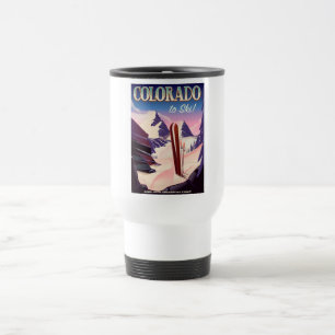 Mug De Voyage Affiche de ski Colorado - USA vintage sports de sk