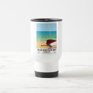 Mug De Voyage Affiche de voyage de Blue Anchor Bay Somerset