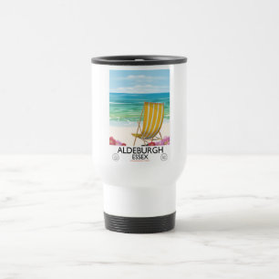 Mug De Voyage Affiche de voyage de la plage d'Aldeburgh Essex
