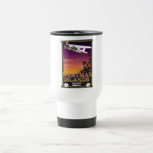 Mug De Voyage Affiche de voyage en Islande (Centre)