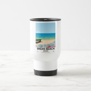 Mug De Voyage Affiche de voyage vintage de Brean Beach Devon