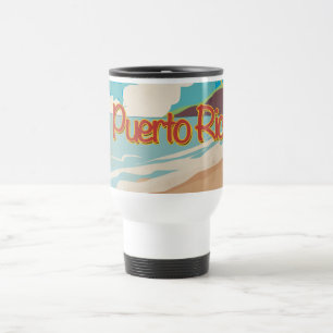 Mug De Voyage Affiche de voyage vintage de Porto Rico