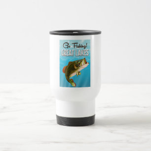 Mug De Voyage Affiche de voyage vintage sur la pêche dans les Gr