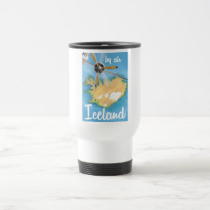 Mug De Voyage Affiche vintage de vol de voyage de l'Islande