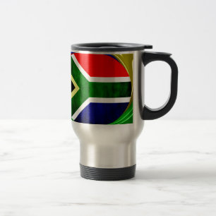 Mug De Voyage Afrique du Sud Drapeau : Motif dynamique à balayag