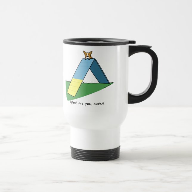Mug De Voyage Agilité drôle de corgi d'Un-Cadre (Droite)